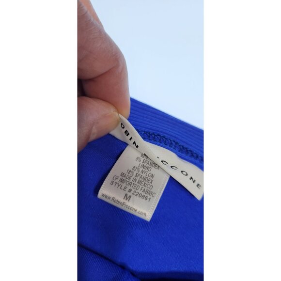 Robin Piccone Bikini Swim Top M Color Blue   Bottom  Mid Rise Solid  Sz M#17 - Picture 3 of 8